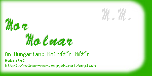 mor molnar business card